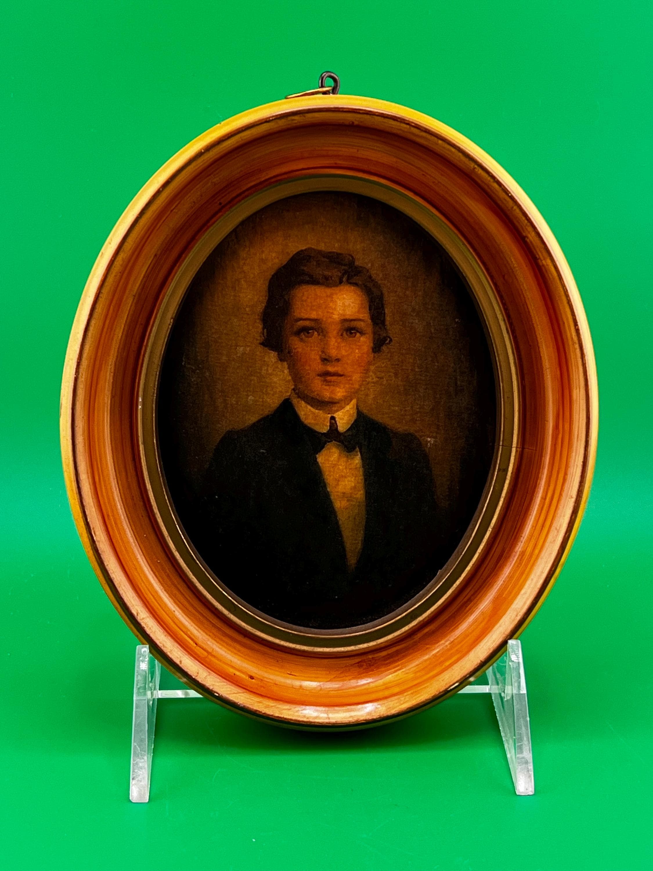 Antique C Bosseron Chambers Portrait Print Set of 4 Edward Gross Co New York Oval Framed Wall Art Virginia Belle Paul Young Squire