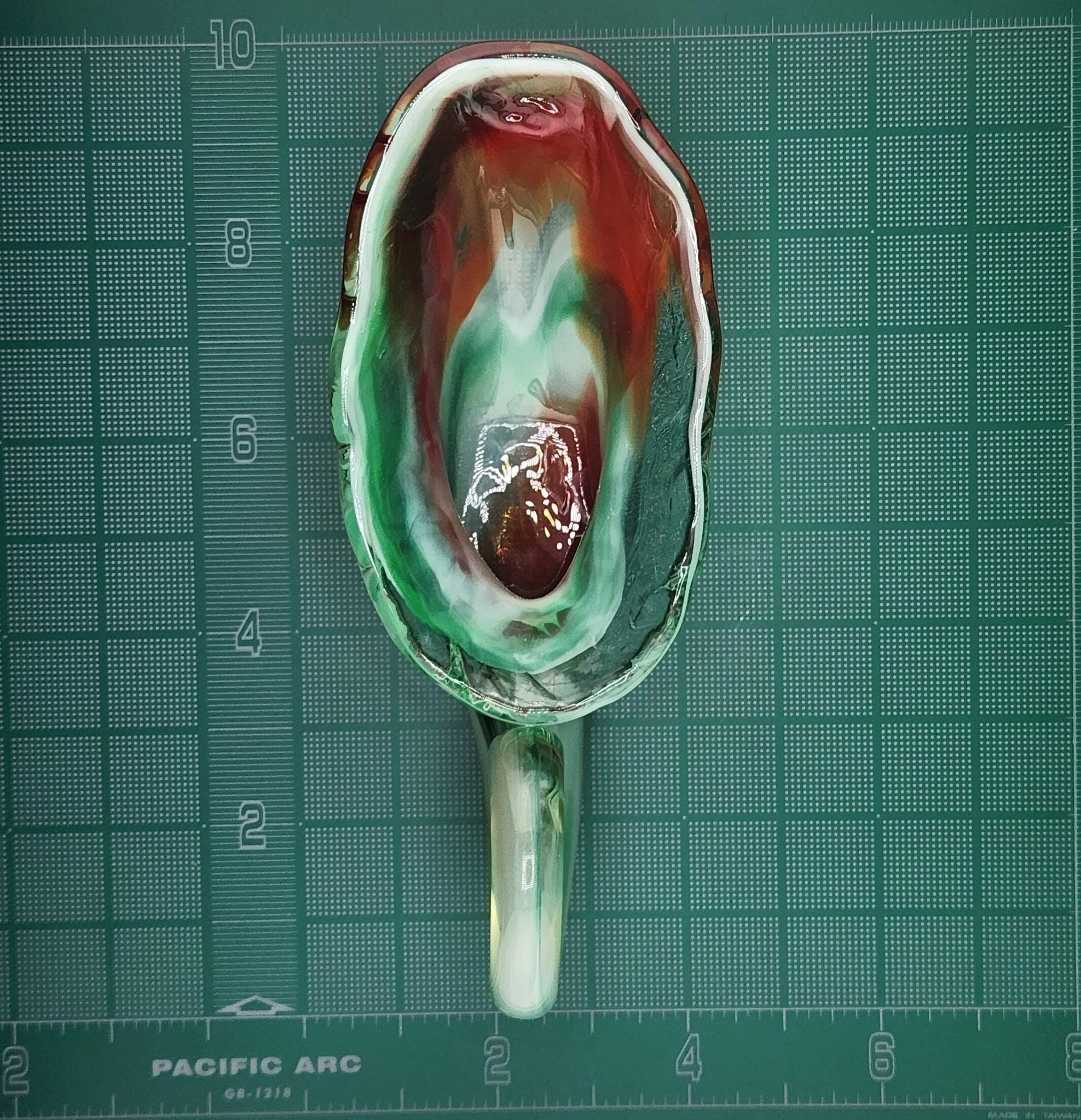 Vintage Murano Style Art Glass Cornucopia Bowl – Hand Blown Swirl Glass – Mid Century Modern Decorative Dish – Sculptural Glass Centerpiece