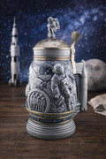 Avon Conquest of Space Stein With Astronaut Finial 1991 Ceramic Collectible