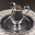 Vintage Wm Rogers Silverplate Water Pitcher 9” x 8” | Elegant Silver Plate Jug | Classic Barware Serving Pitcher | Vintage Tableware