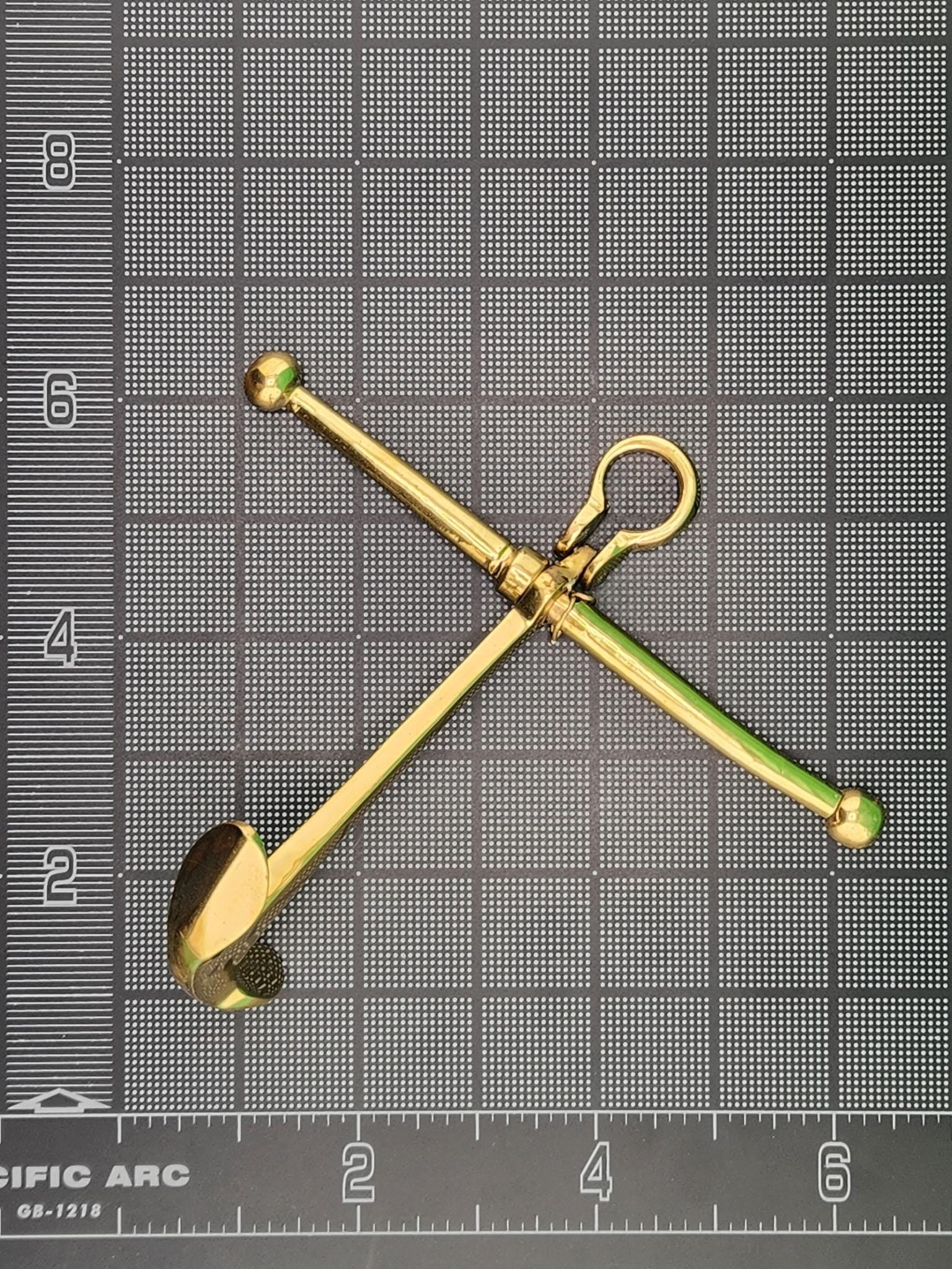 Solid Brass Anchor Decor | Nautical Maritime Paperweight, Desk Accent (6" x 6.5")