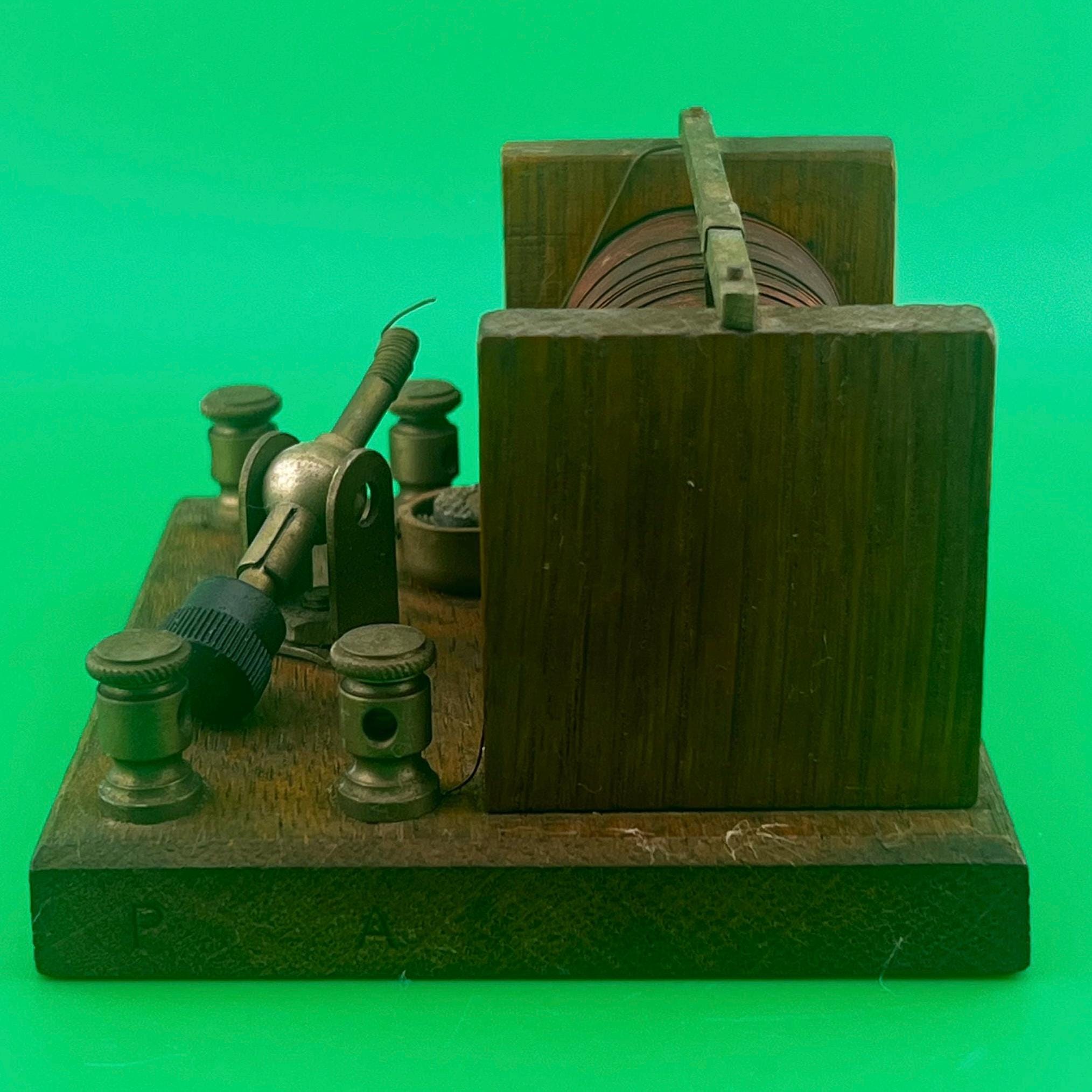 Antique Electromagnet Induction Coil Physics Demonstration Apparatus Antique Laboratory Electrical Device