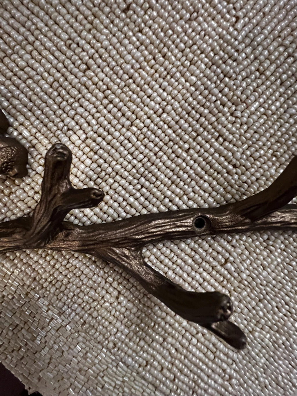 Rustic Squirrel Wall Hook Rack 13.5” Bronze Woodland Decor, Tree Branch Wall Hooks, Cabin Entryway Organizer, Lodge Home Accent