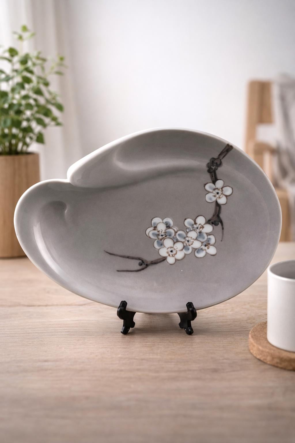 Vintage Bing & Grondahl Porcelain Dish Cherry Blossom Pattern Danish Porcelain Trinket Dish Scandinavian Modern Decor