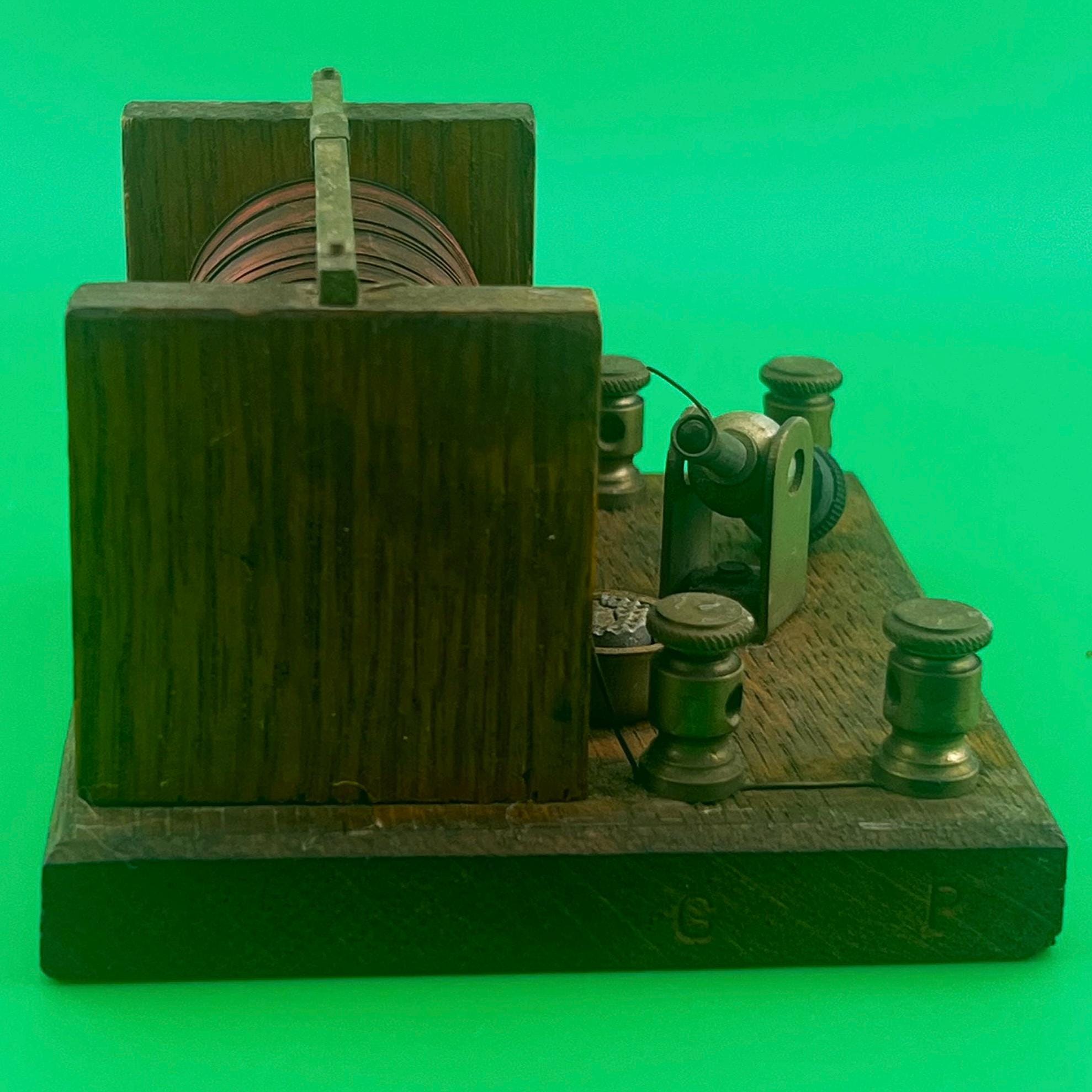 Antique Electromagnet Induction Coil Physics Demonstration Apparatus Antique Laboratory Electrical Device