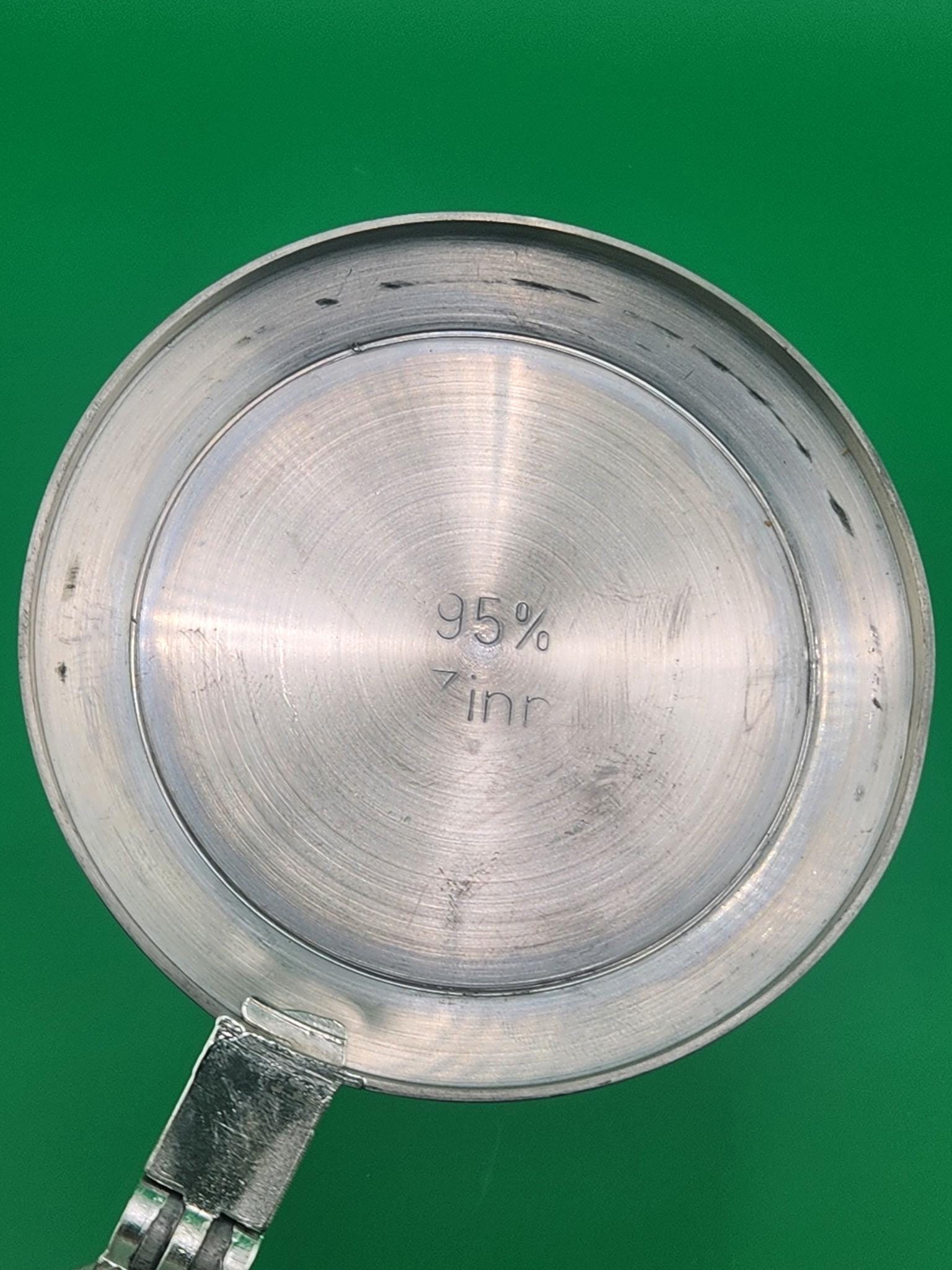 Vintage German Beer Stein: Bavarian Coat of Arms, Pewter Lid, West Germany 1960s