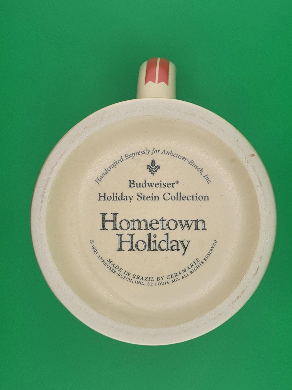 Budweiser Holiday Stein Hometown Holiday Collection Ceramarte Brazil 1993