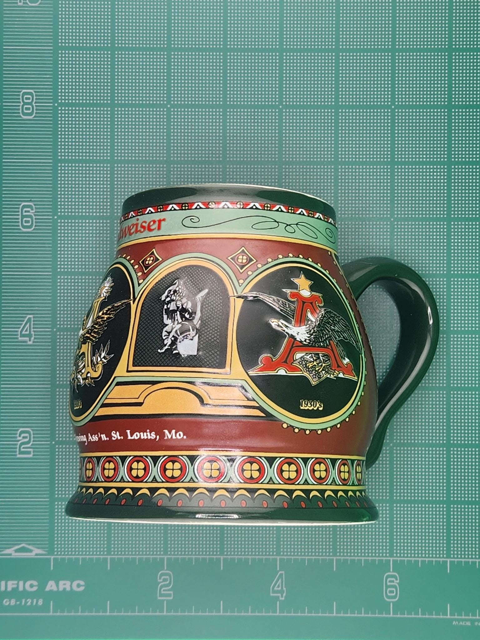 Budweiser Historical A and Eagle Series Beer Stein The 1900 Edition Lidded Ceramic Mug