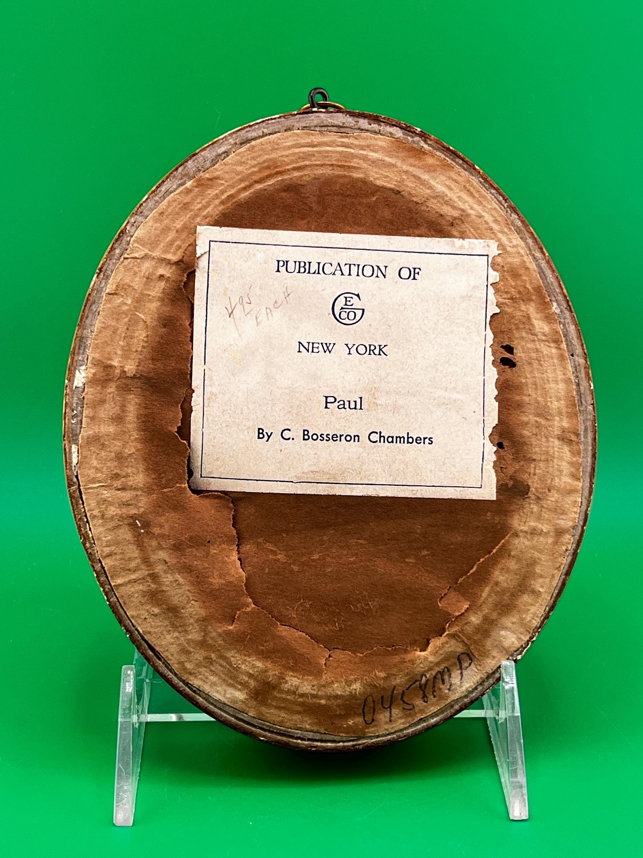 Antique C Bosseron Chambers Portrait Print Set of 4 Edward Gross Co New York Oval Framed Wall Art Virginia Belle Paul Young Squire