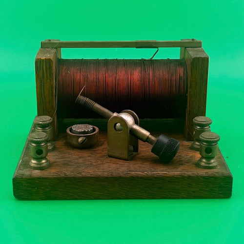 Antique Electromagnet Induction Coil Physics Demonstration Apparatus Antique Laboratory Electrical Device