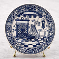 Delft Blue Baby Birth Plate Hand Painted Holland Delft Blauw Nursery Wall Plate Dutch Baby Name Date Plate