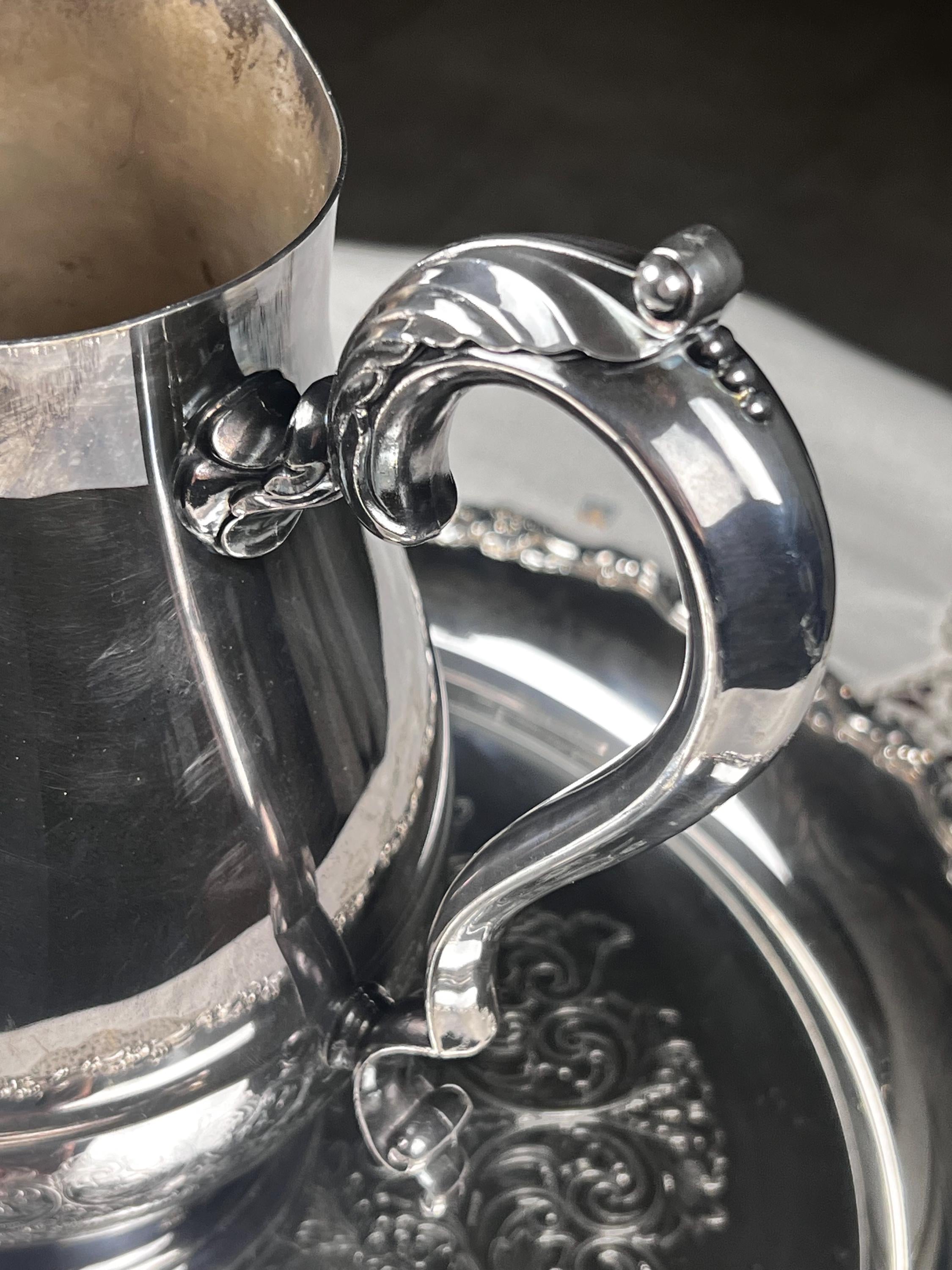 Vintage Wm Rogers Silverplate Water Pitcher 9” x 8” | Elegant Silver Plate Jug | Classic Barware Serving Pitcher | Vintage Tableware