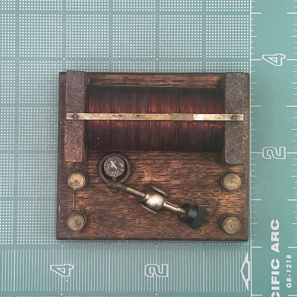 Antique Electromagnet Induction Coil Physics Demonstration Apparatus Antique Laboratory Electrical Device
